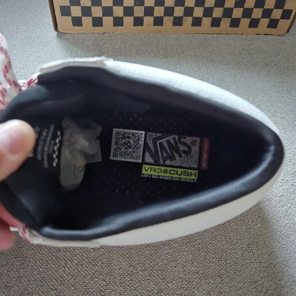 Vans Zahba Mid Men 13 White and Red VR3 Cush Leather Suede 042025 - Picture 4 of 10